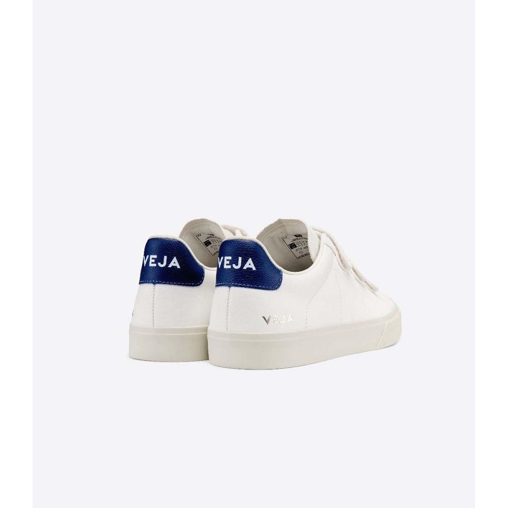 White/Blue Men's Veja RECIFE CHROMEFREE Sneakers | AU 312DFM